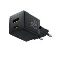 Адаптер питания Baseus Palm C+U 20W EU Black( в комлпекте кабель Type-c) (P10111608113-01)