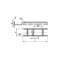 Лестничный лоток 50х300 DKC LA5030 L6000