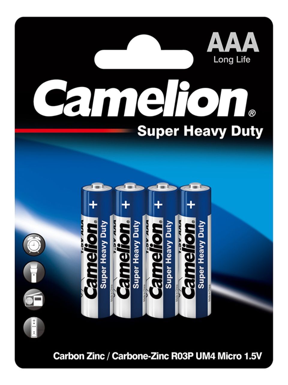Батарейка CAMELION Super Heavy Duty R03P-BP4B 4 шт. в блистере