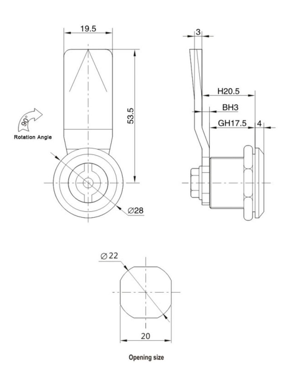 Замок металлический с ключом Deluxe MS705