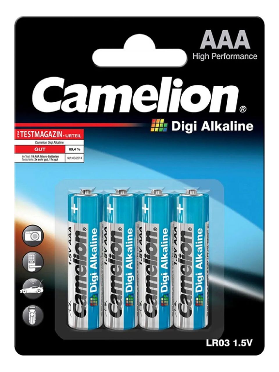 Батарейка CAMELION Digi Alkaline LR03-BP4DG 4 шт. в блистере