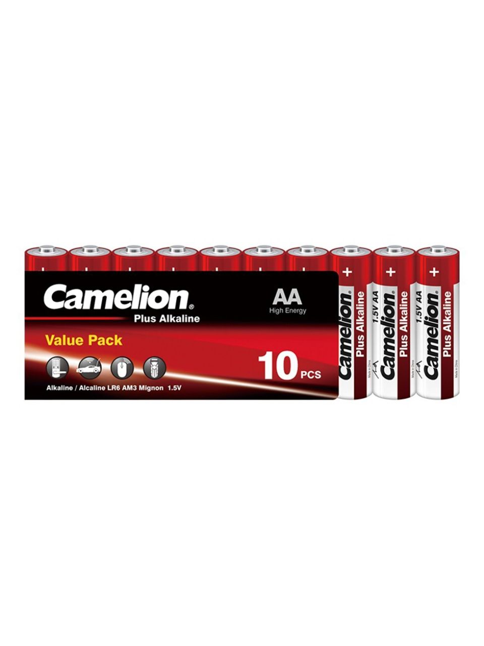 Батарейка CAMELION Plus Alkaline LR6-SP10-DA 10 шт. в плёнке