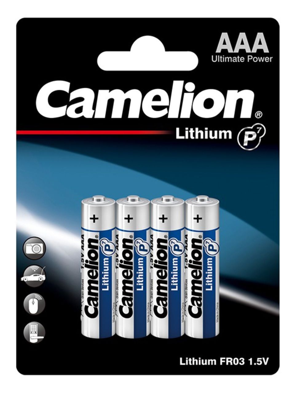 Батарейка CAMELION Lithium P7 FR03-BP4 4 шт. в блистере
