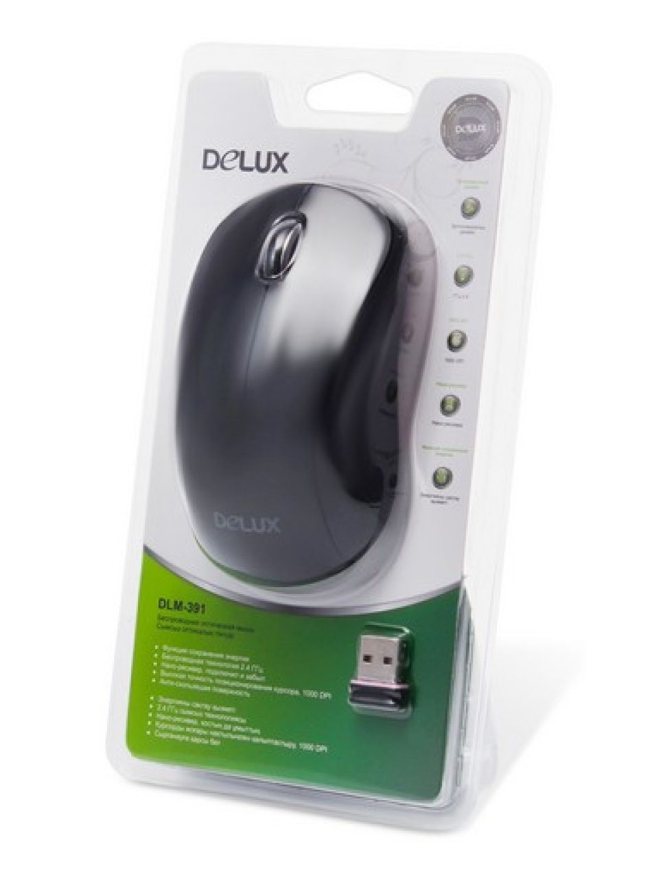 Компьютерная мышь Delux DLM-391OGB