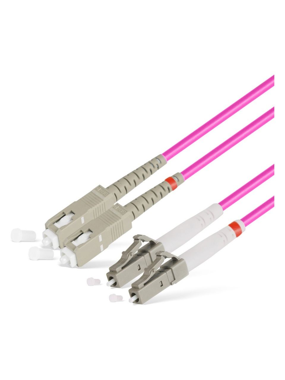 Патч Корд Оптоволоконный SC/UPC-LC/UPC MM OM4 50/125 Duplex 3.0мм 1 м