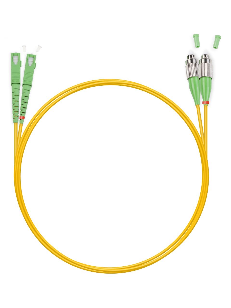 Патч Корд Оптоволоконный SC/APC-LC/APC SM 9/125 Duplex 3.0мм 1 м