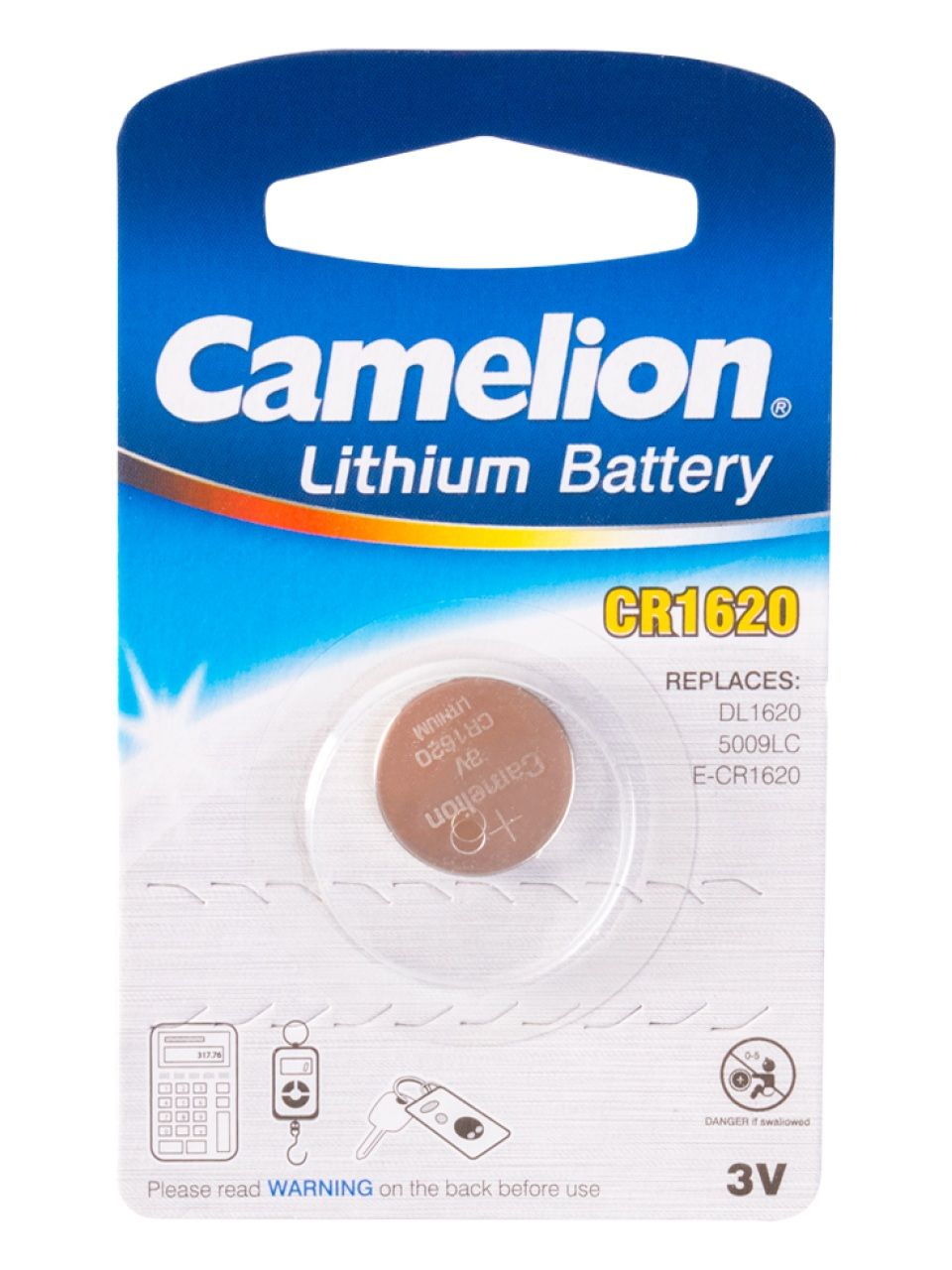 Батарейка CAMELION Lithium CR1620-BP1