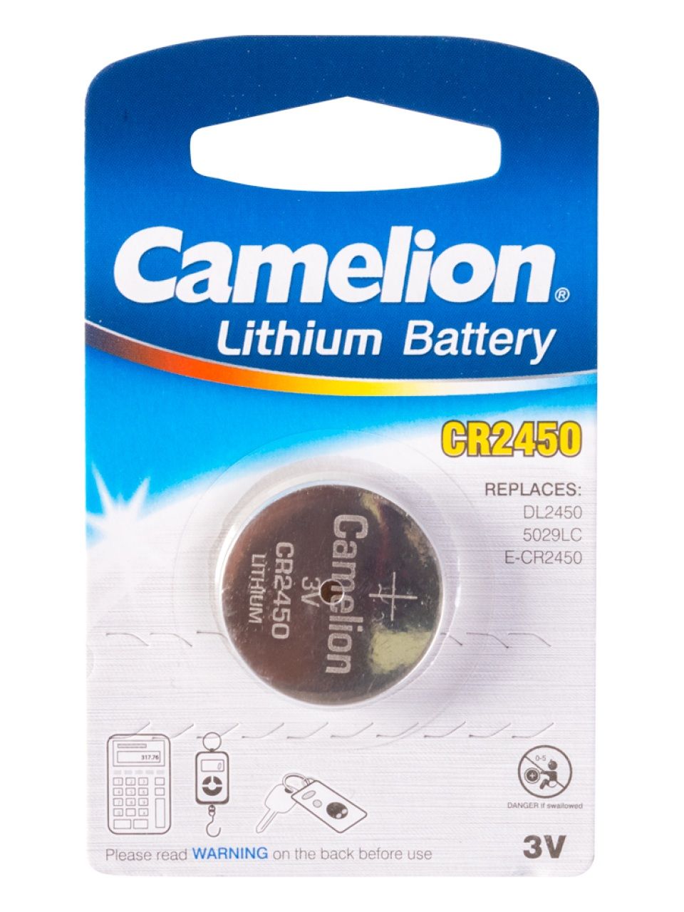 Батарейка CAMELION Lithium CR2450-BP1
