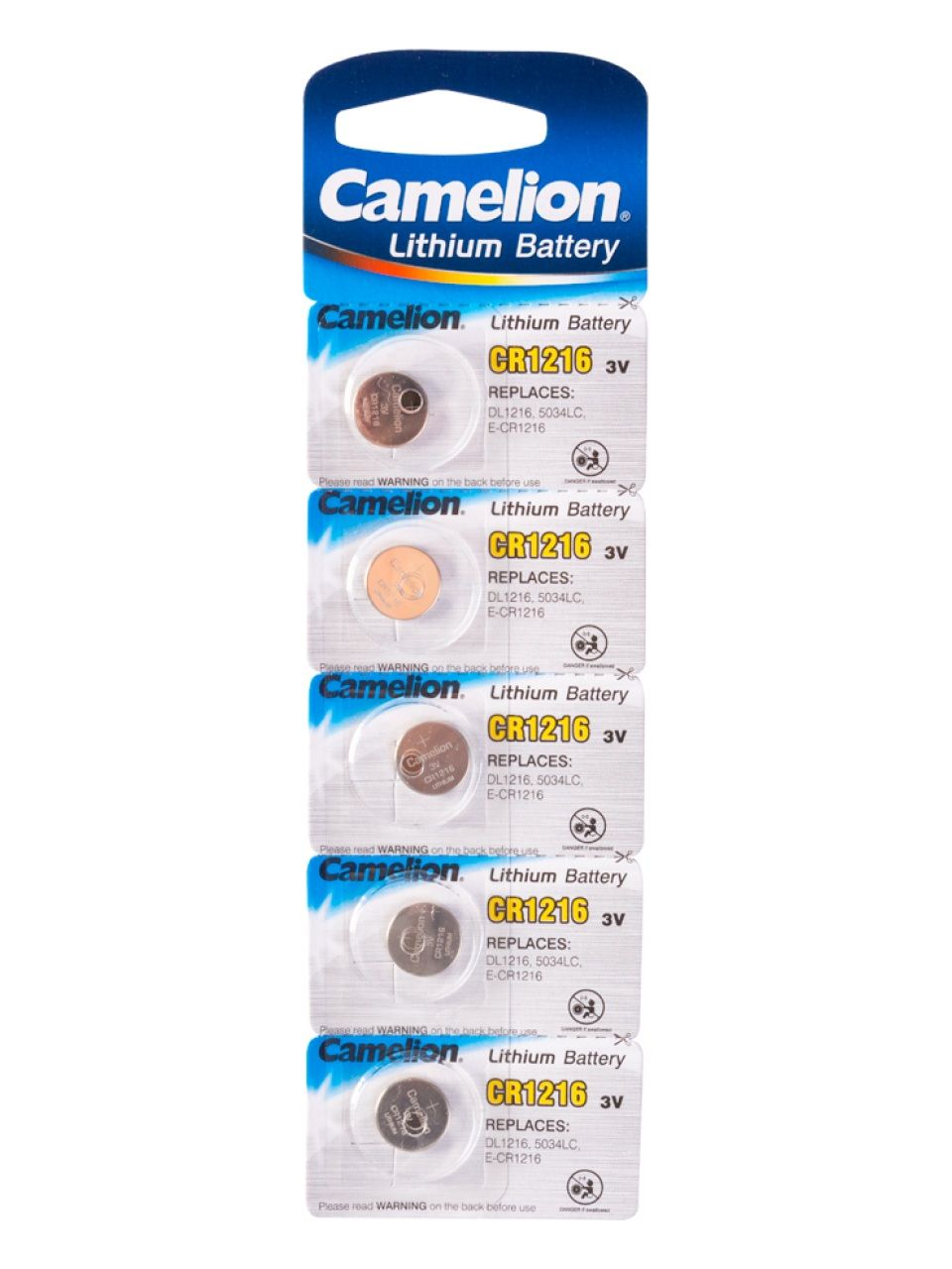 Батарейка CAMELION Lithium CR1216-BP5 5 шт. в блистере