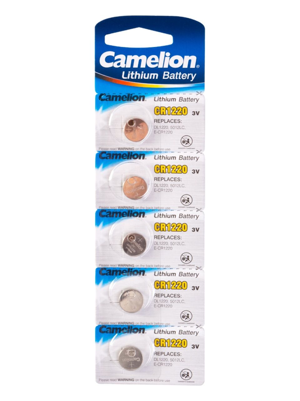 Батарейка CAMELION Lithium CR1220-BP5 5 шт. в блистере
