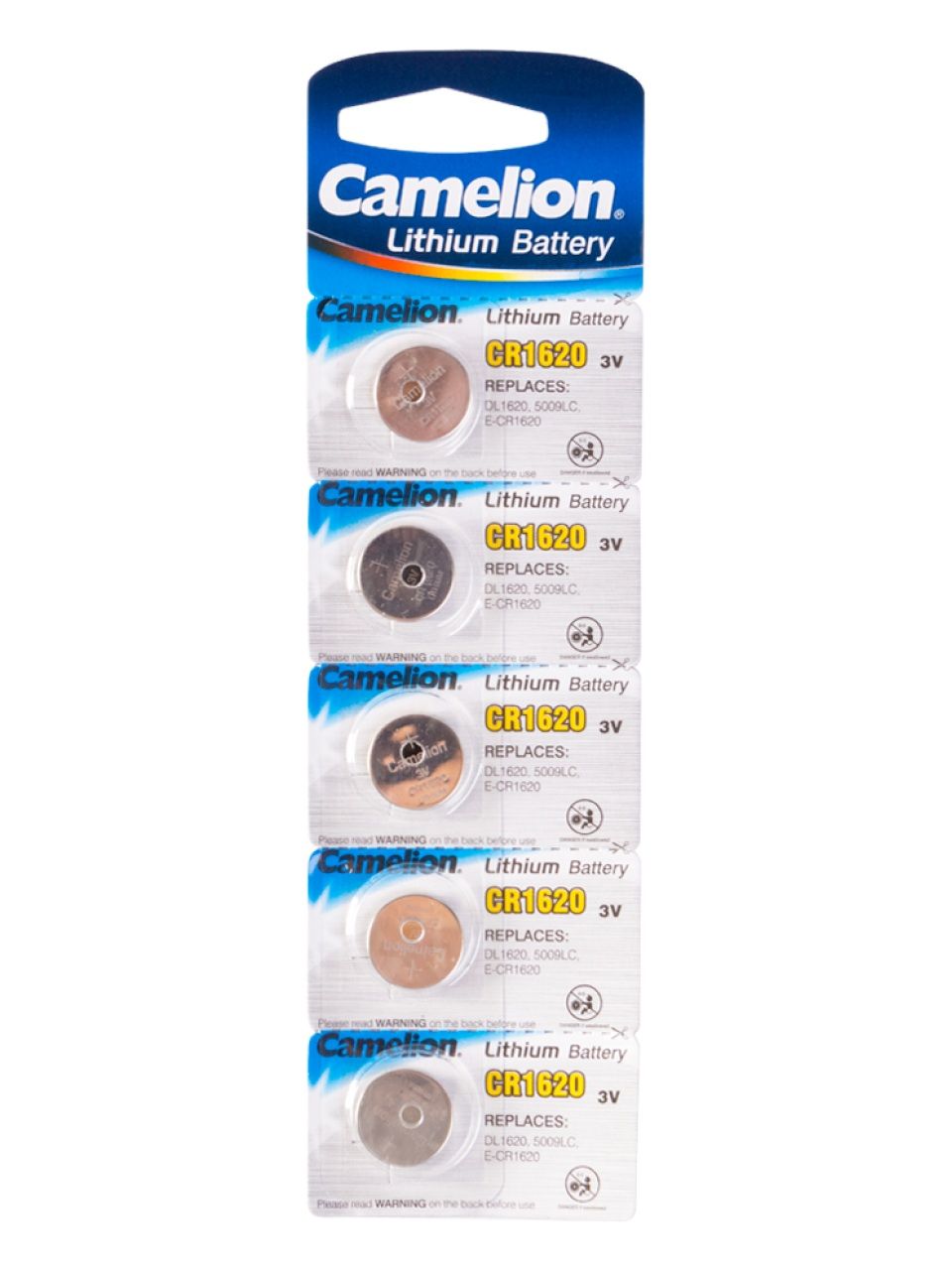 Батарейка CAMELION Lithium CR1620-BP5 5 шт. в блистере