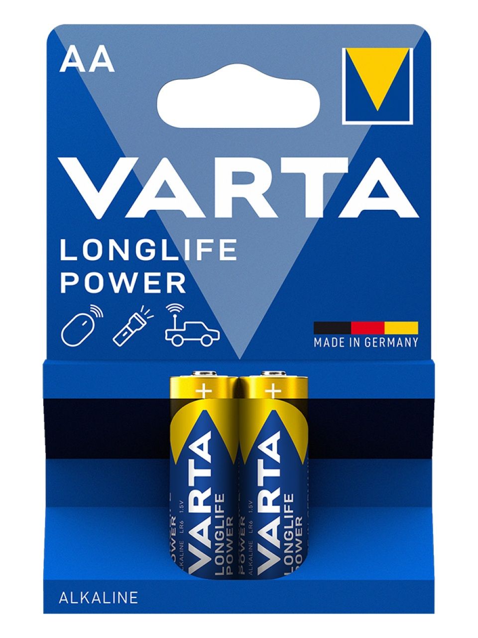 Батарейка VARTA Longlife Power Mignon 1.5V - LR6/AA 2 шт в блистере