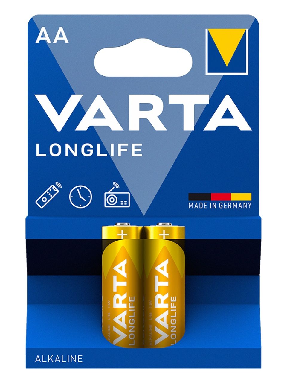 Батарейка VARTA Longlife Mignon 1.5V - LR6/ AA 2 шт в блистере