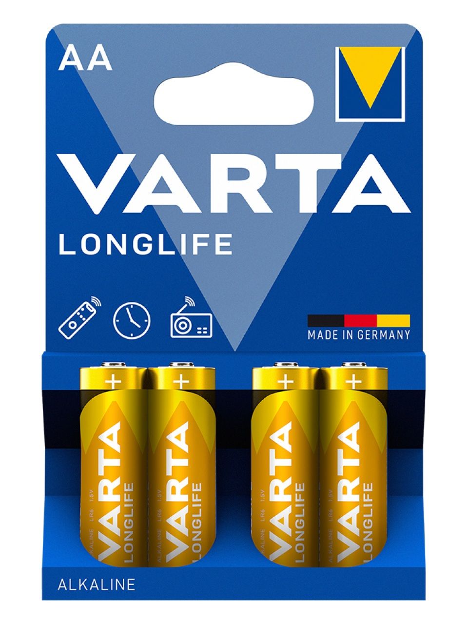 Батарейка VARTA Longlife Mignon 1.5V - LR6/AA 4 шт в блистере