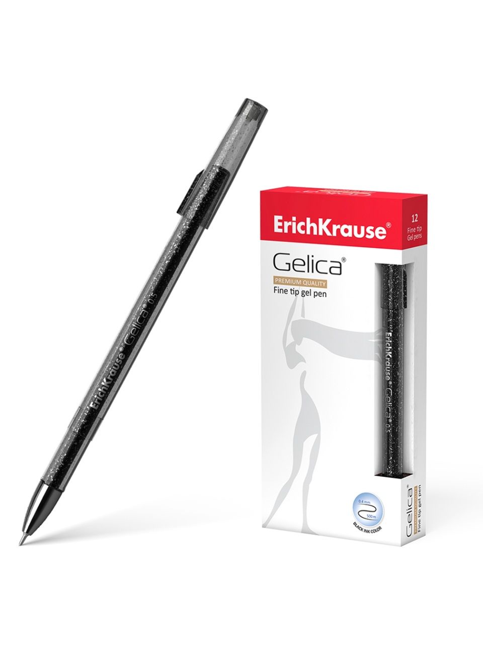 Ручка гелевая ErichKrause® Gelica®, цвет чернил черный