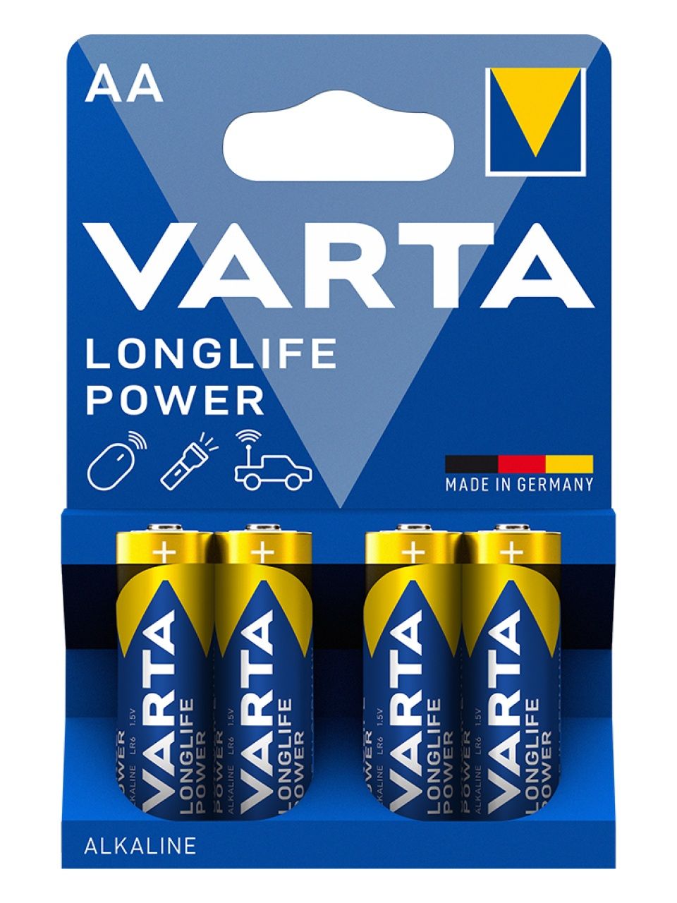 Батарейка VARTA Longlife Power Mignon 1.5V - LR6/AA 4 шт в блистере