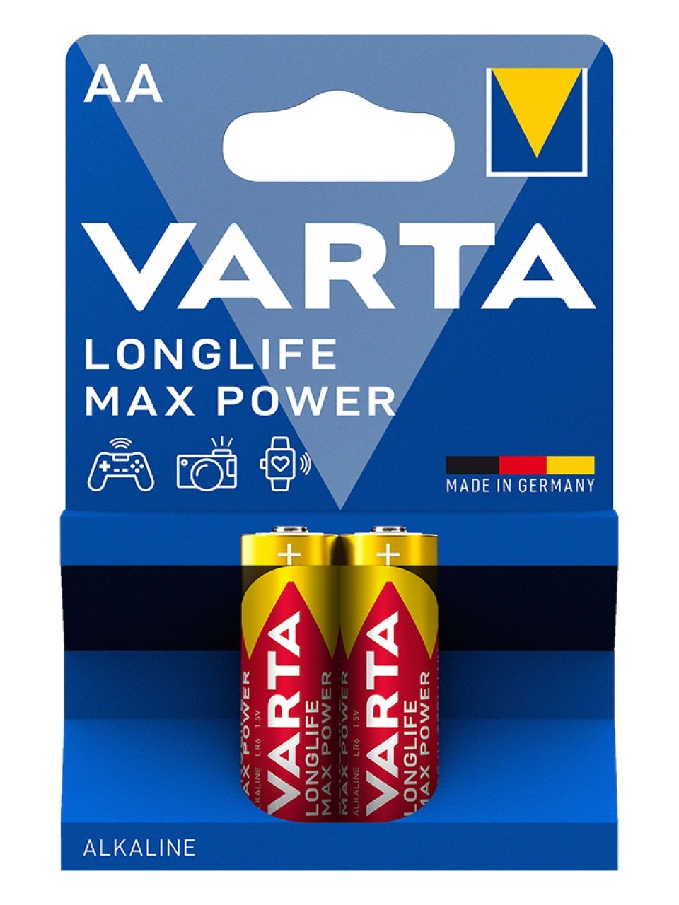 Батарейка VARTA Longlife Power Max Mignon 1.5V - LR6/AA 2 шт в блистере