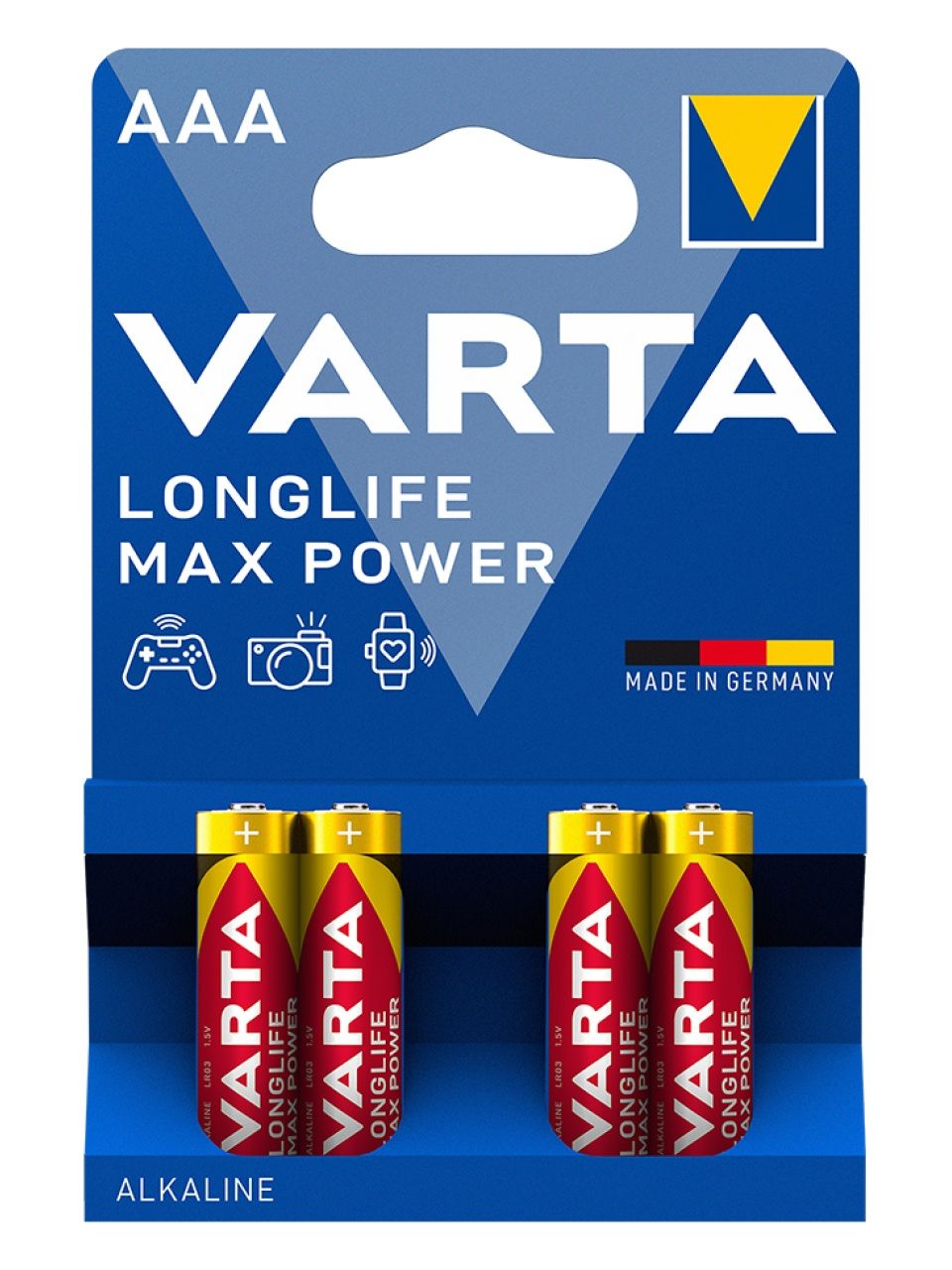 Батарейка VARTA Longlife Power Max Micro 1.5V - LR03/ AAA 4 шт в блистере