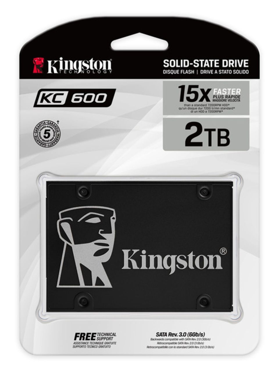 Твердотельный накопитель SSD Kingston SKC600/2048G SATA III 2.5"