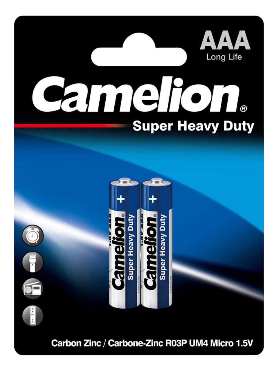 Батарейка CAMELION Super Heavy Duty R03P-BP2B 2 шт. в блистере