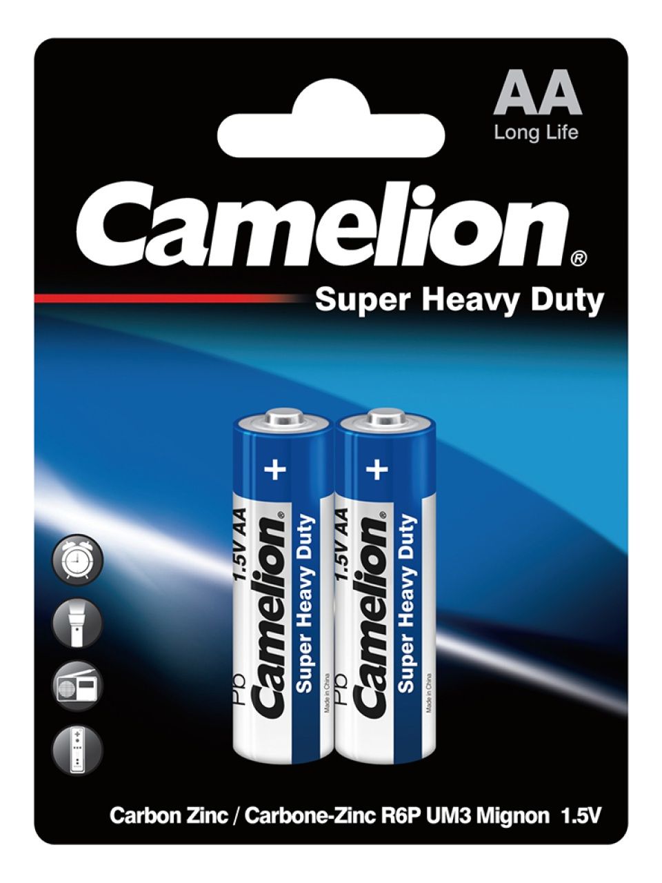 Батарейка CAMELION Super Heavy Duty R6P-BP2B 2 шт. в блистере