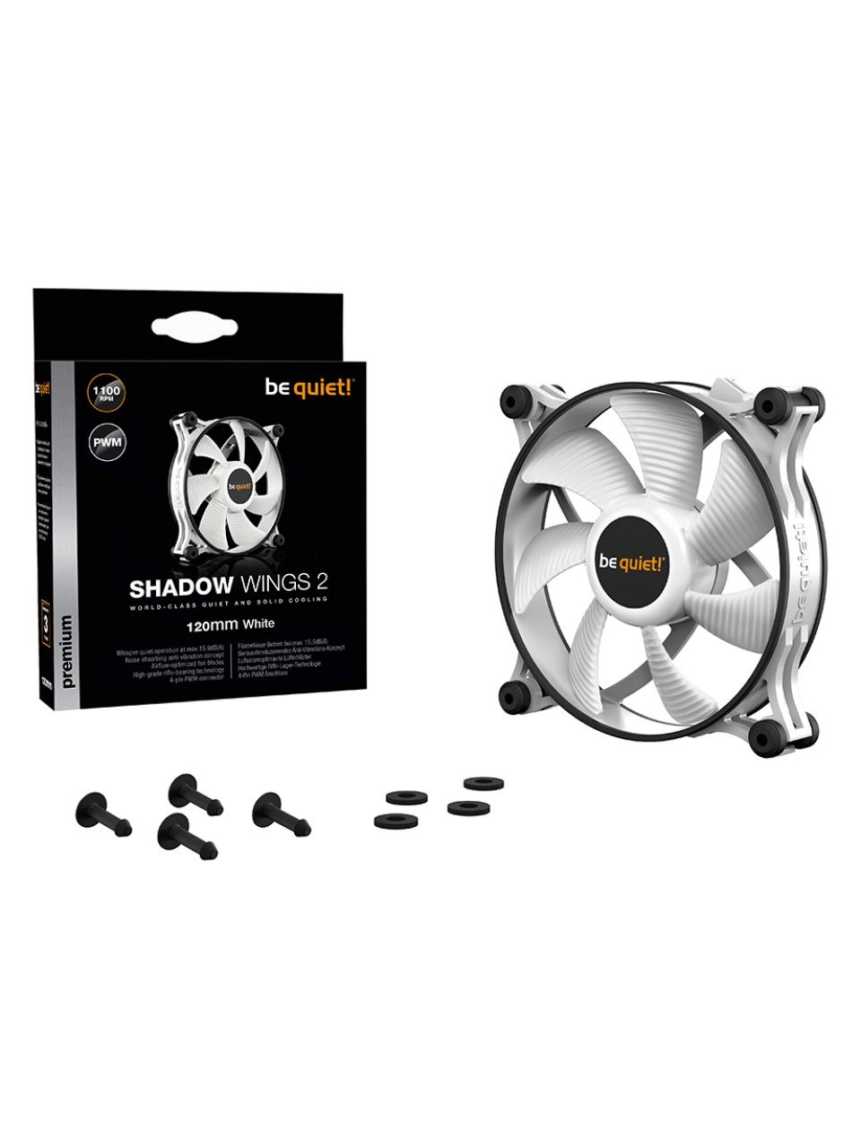 Вентилятор для компьютерного корпуса Bequiet! Shadow Wings 2 120mm White