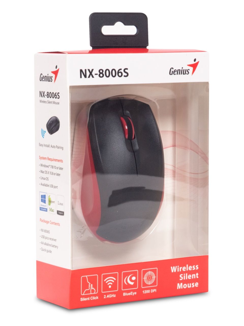 Компьютерная мышь Genius NX-8006S Red
