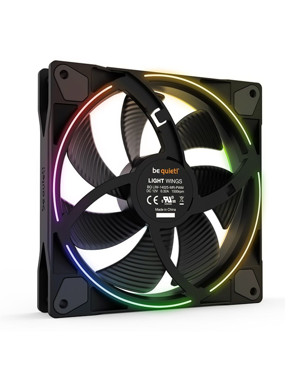 Вентилятор для компьютерного корпуса Bequiet! Light Wings 140mm PWM ARGB