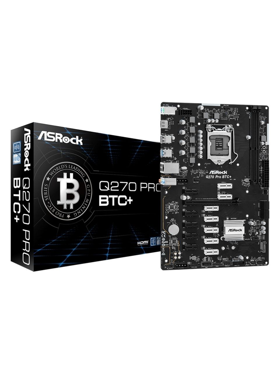 Материнская плата ASRock Q270 PRO BTC+