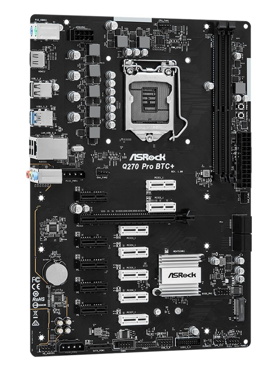 Материнская плата ASRock Q270 PRO BTC+