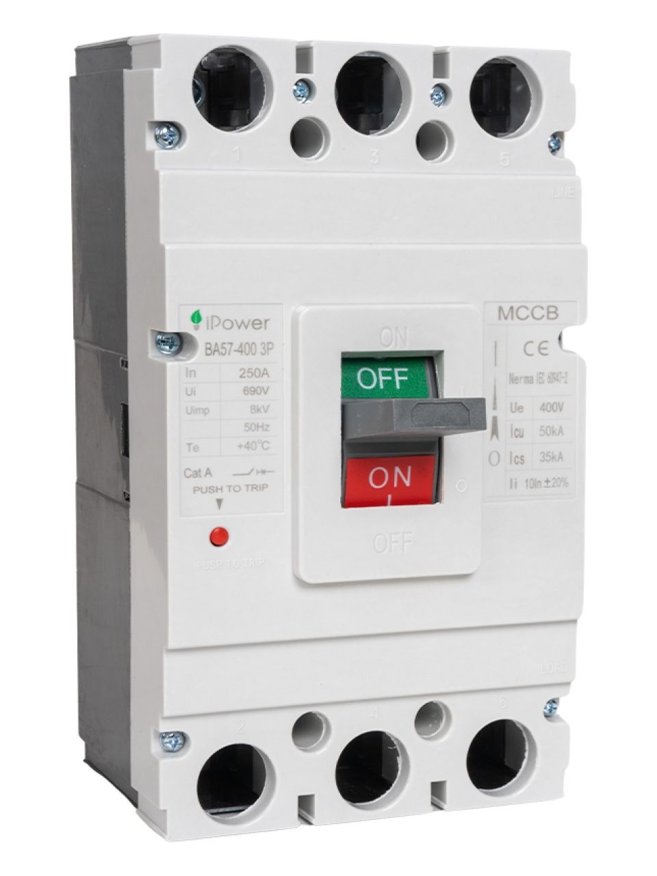 Автоматический выключатель iPower ВА57-400 3P 250A