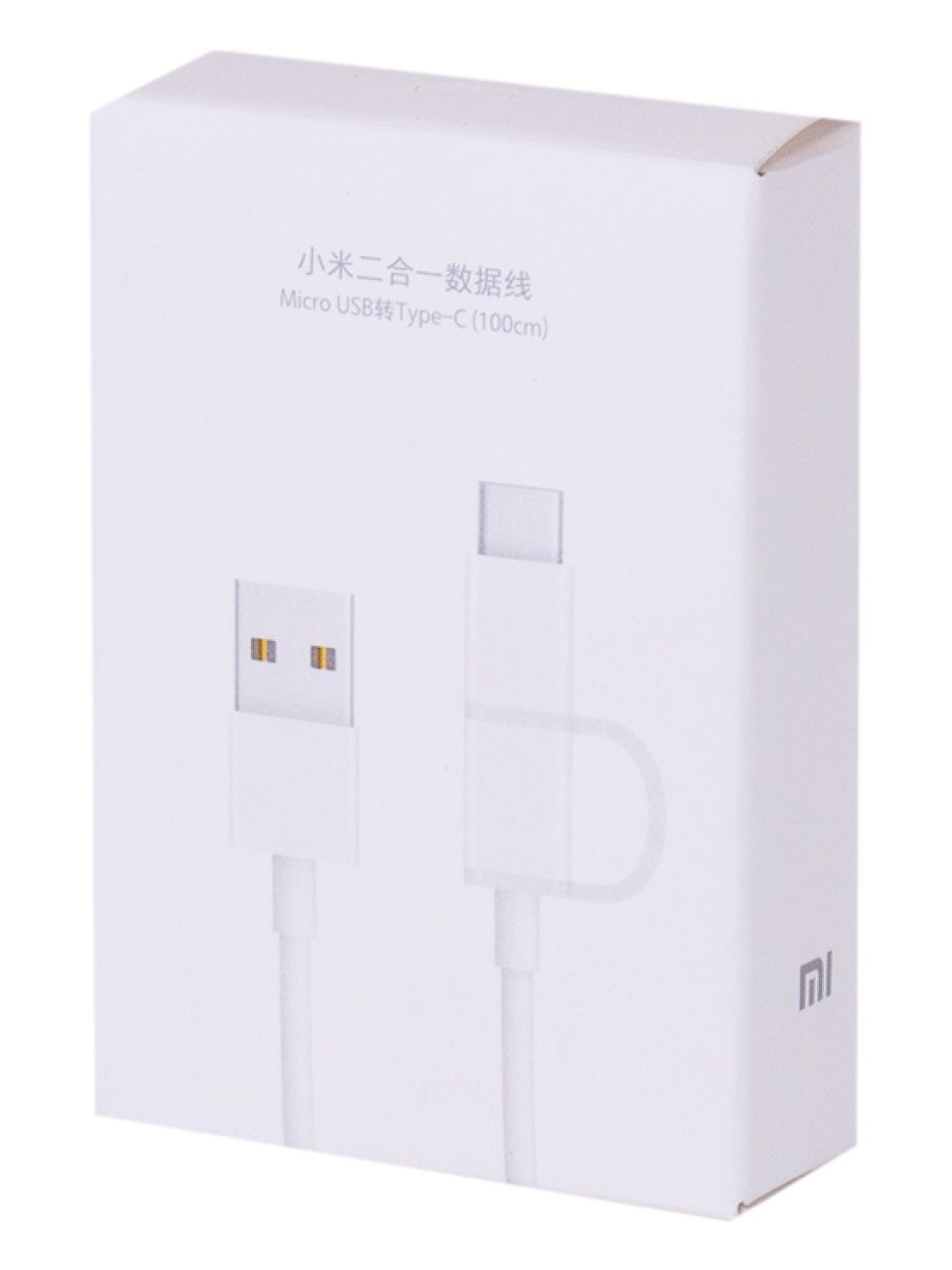 Интерфейсный кабель Xiaomi 100cm MICRO USB and Type-C Белый