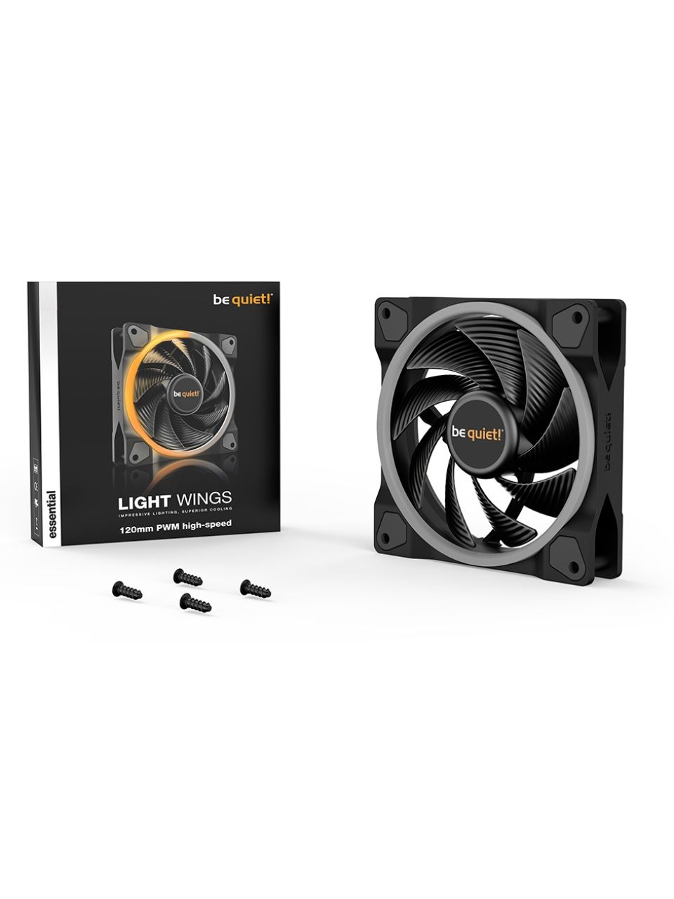 Вентилятор для компьютерного корпуса Bequiet! Light Wings 120mm PWM high-speed ARGB