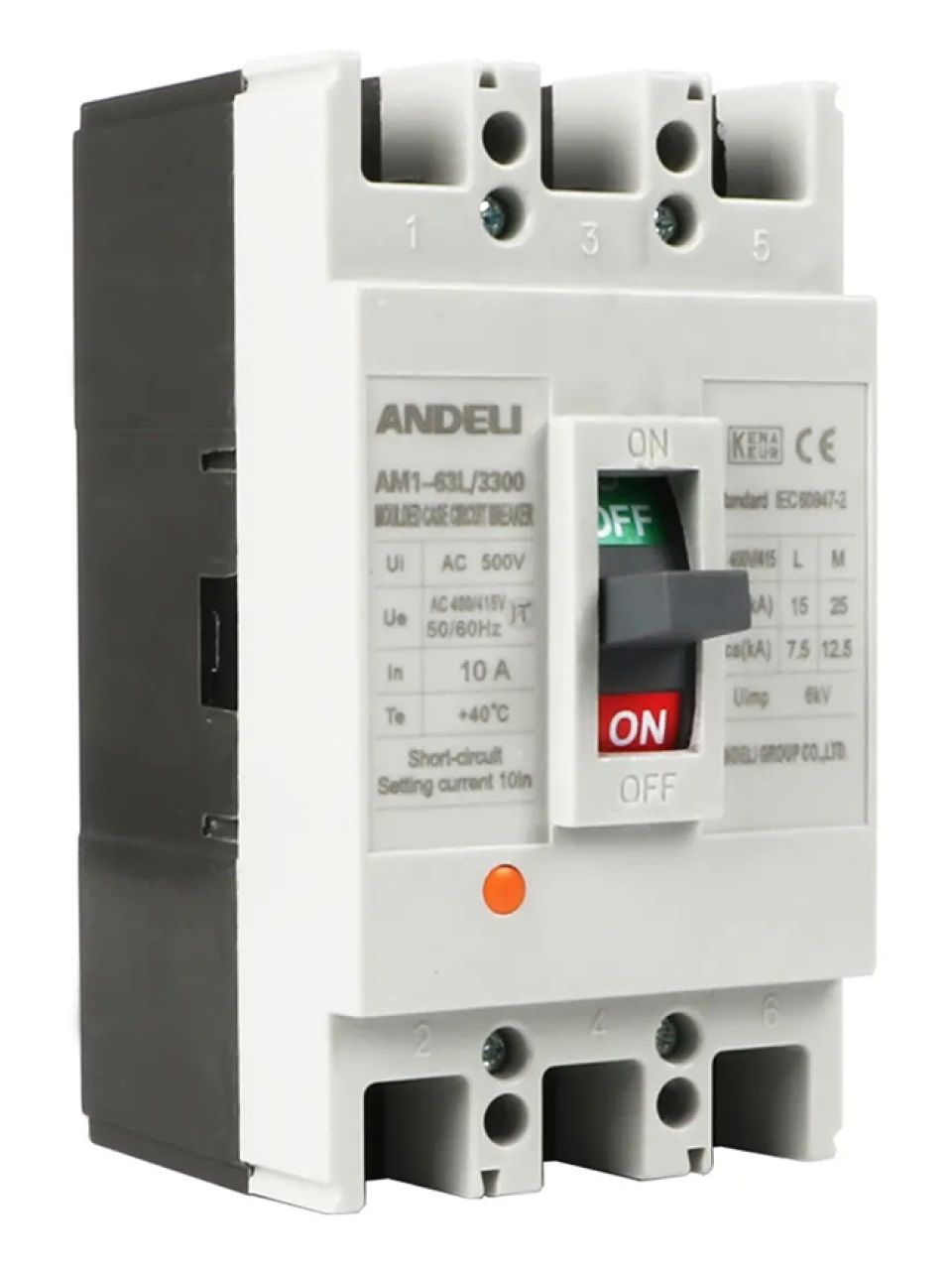 Автоматический выключатель ANDELI AM1-63L 3P 16A