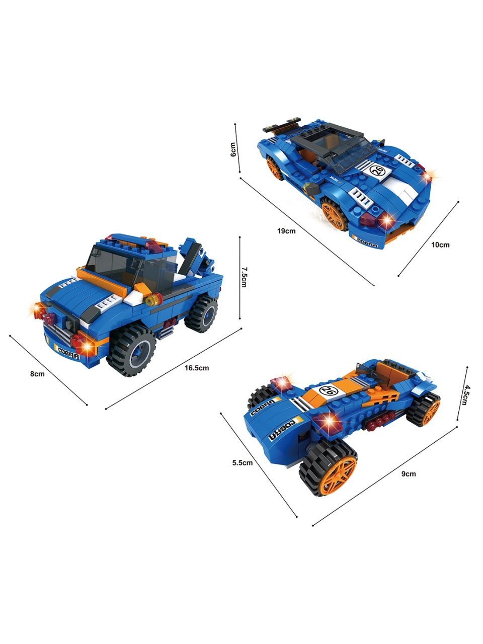 Игровой конструктор Keyixing 25621 ГОНКА (317 деталей в наборе)