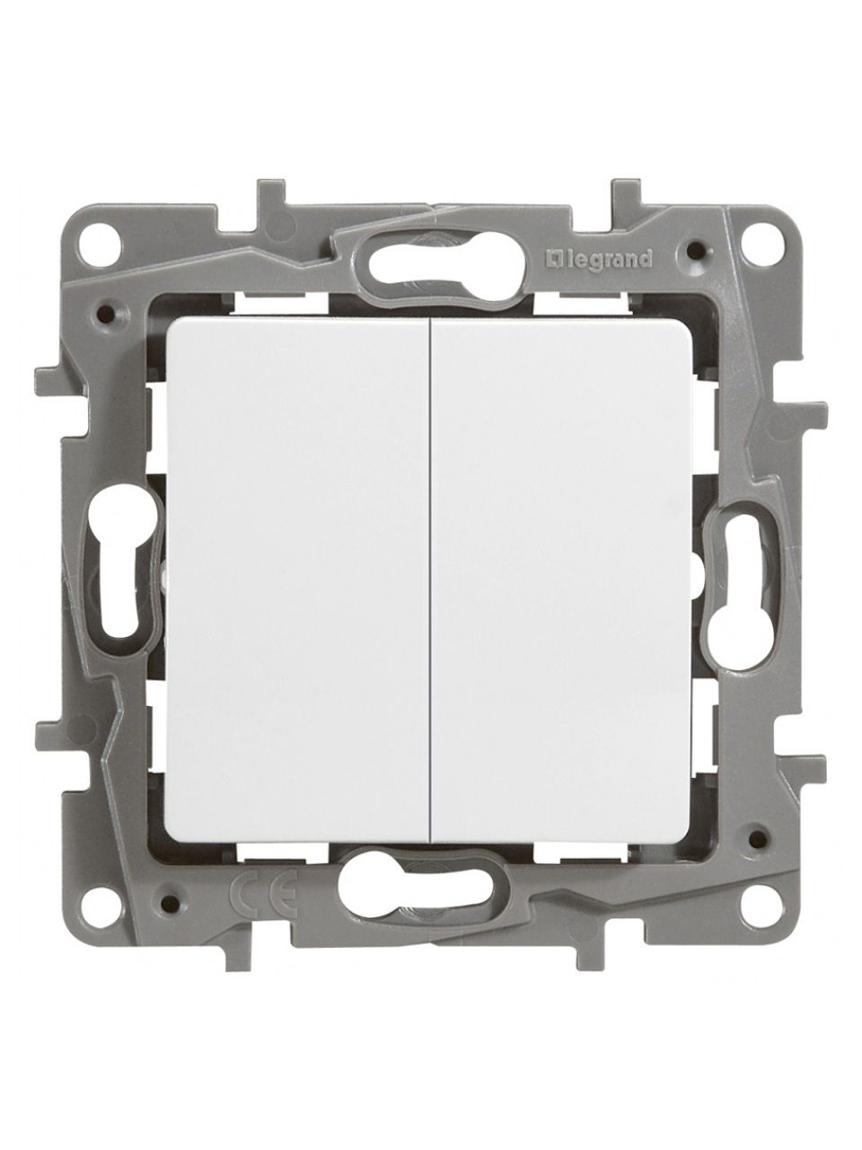 Выключатель/переключатель двухклавишный Legrand Etika 10 A 250 В белый