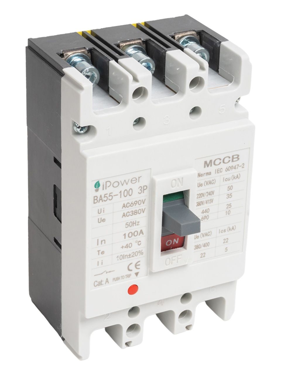 Автоматический выключатель iPower ВА55-100 3Р 100А