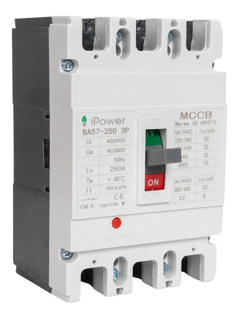 Автоматический выключатель iPower ВА57-250 3P 250A