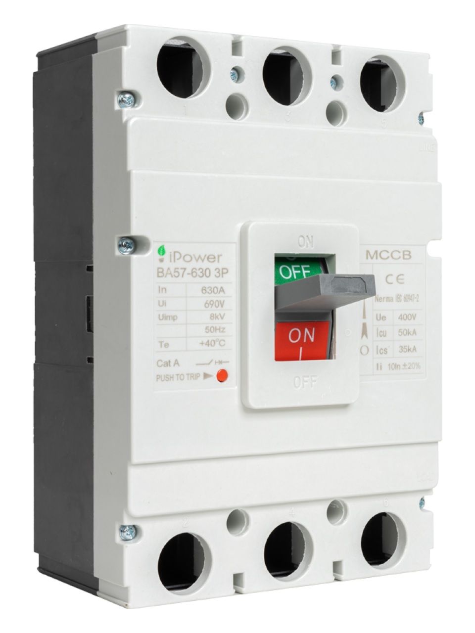 Автоматический выключатель iPower ВА57-630 3P 630A