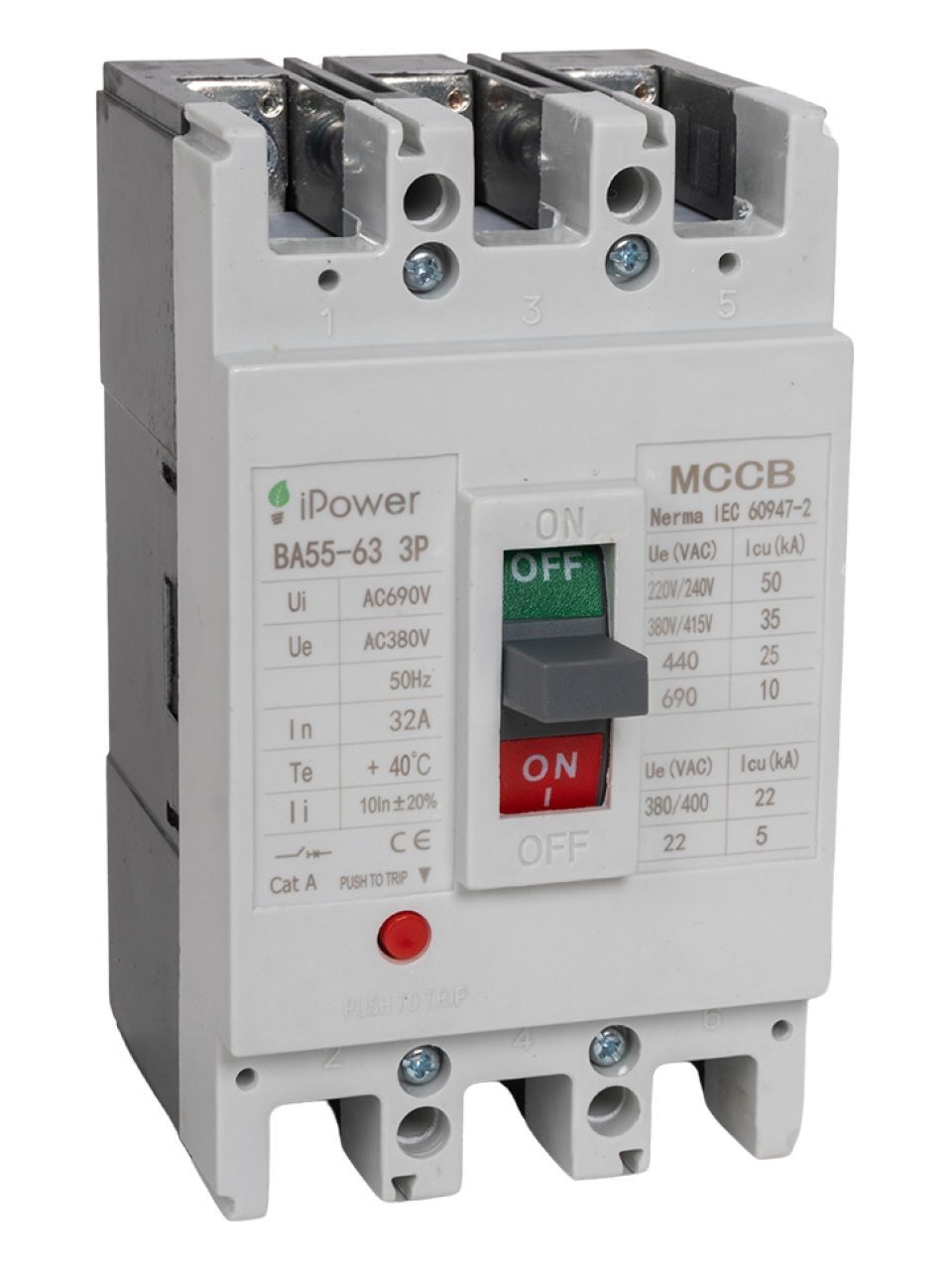 Автоматический выключатель iPower ВА55-63 3P 32A