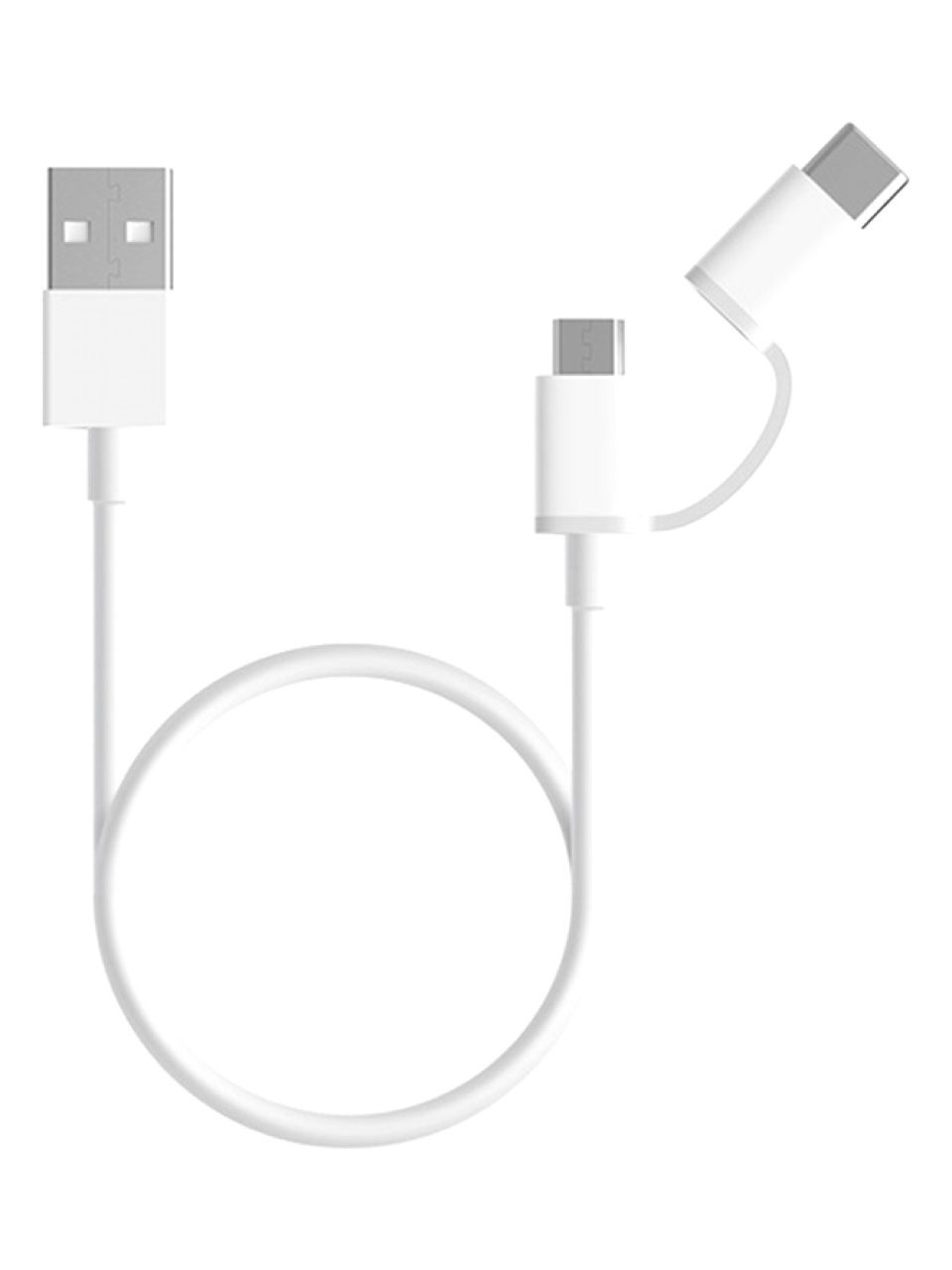 Интерфейсный кабель Xiaomi 30cm MICRO USB and Type-C Белый