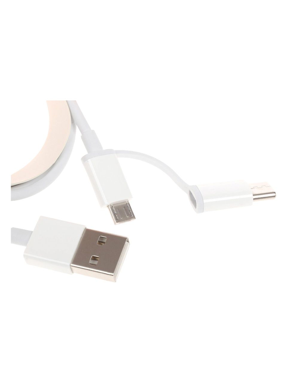 Интерфейсный кабель Xiaomi 30cm MICRO USB and Type-C Белый