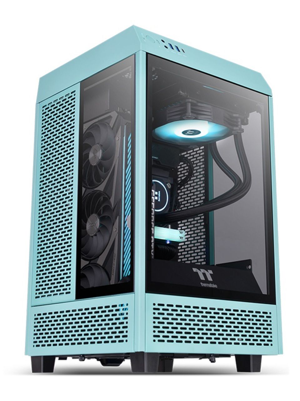 Компьютерный корпус Thermaltake The Tower 100 Turquoise без Б/П