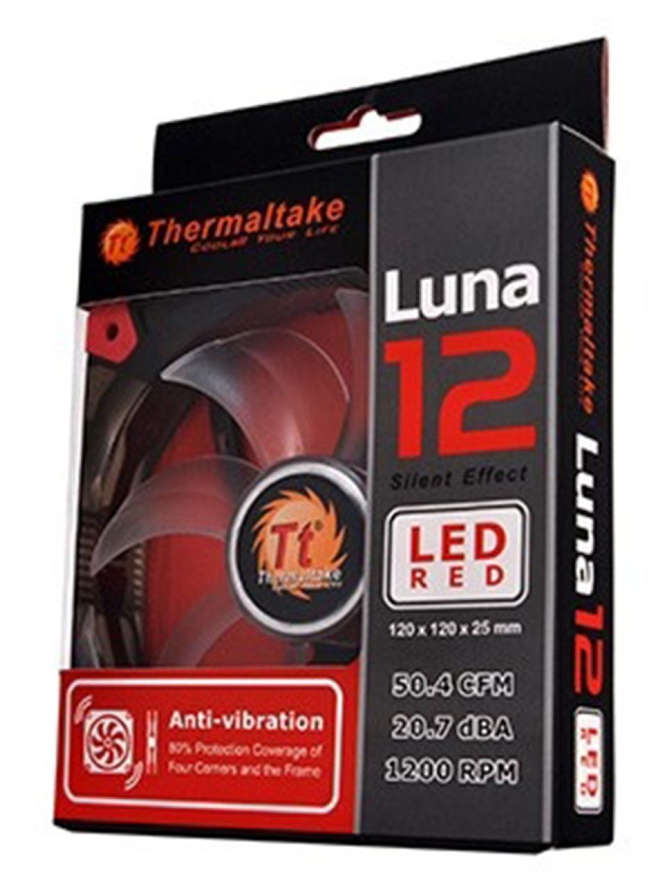 Кулер для компьютерного корпуса Thermaltake Luna 12 LED Red