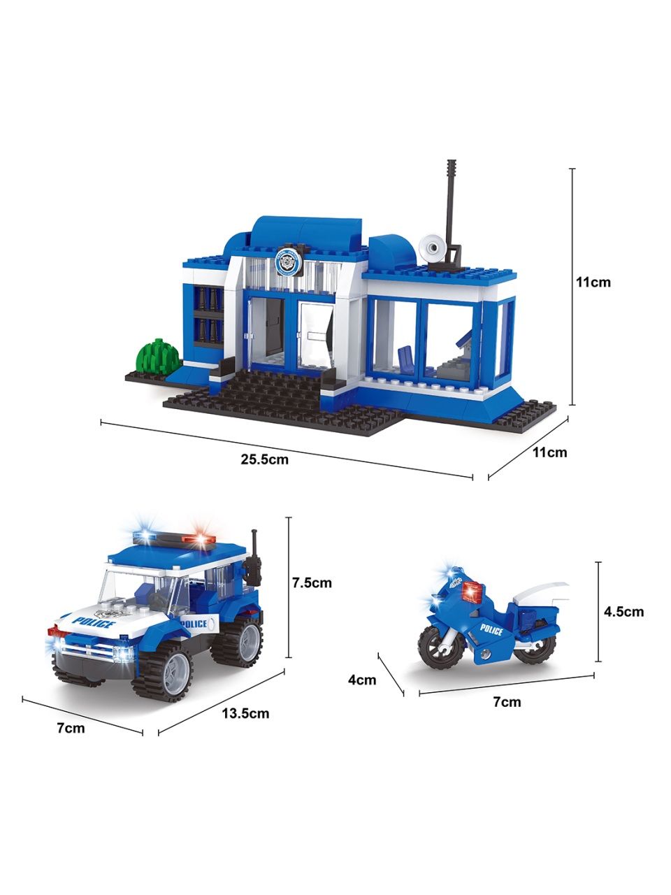 Игровой конструктор Keyixing 23509 ПОЛИЦИЯ (231 деталь в наборе)