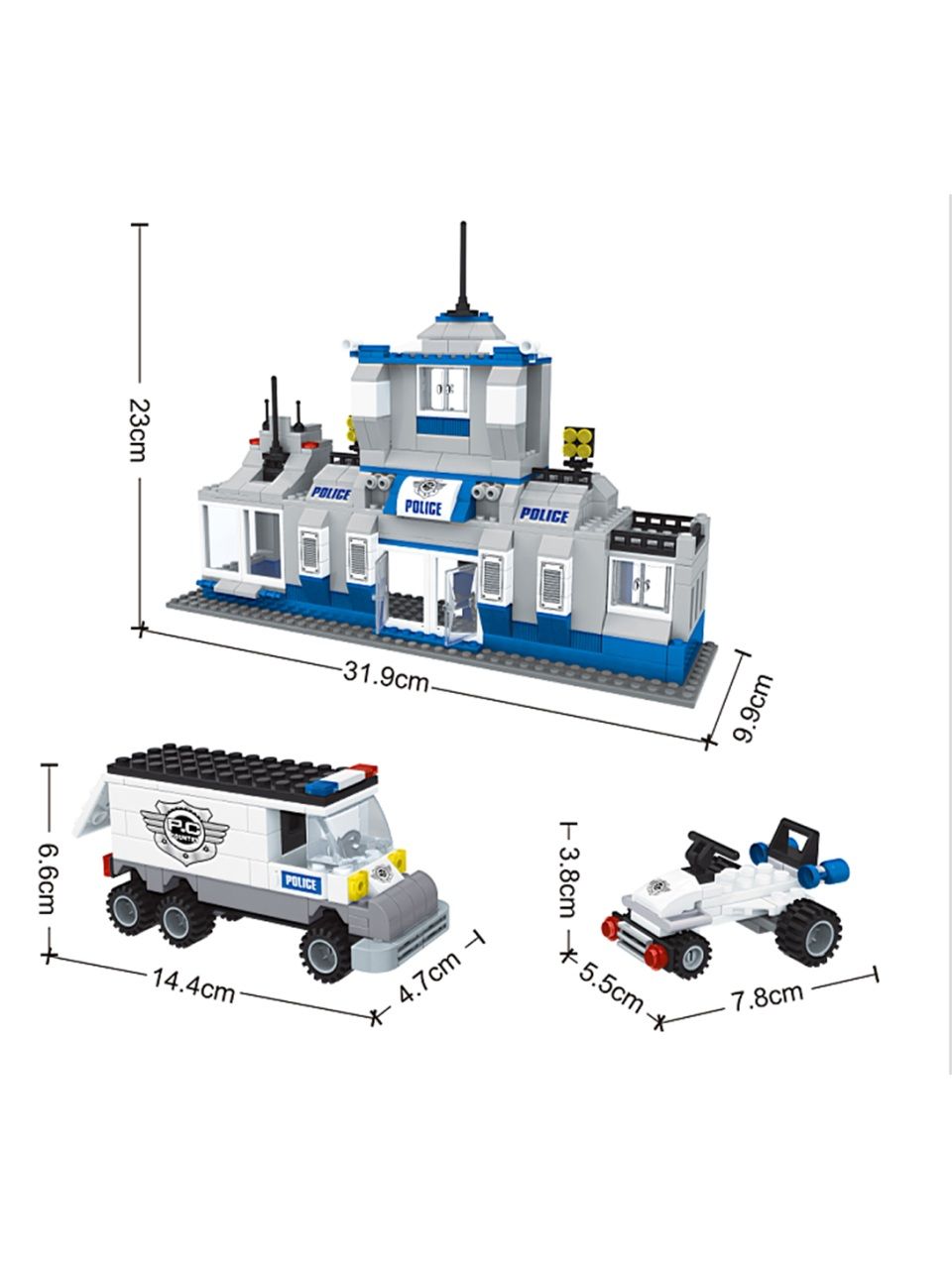 Игровой конструктор Keyixing 23701 ПАТРУЛЬ (459 деталей в наборе)