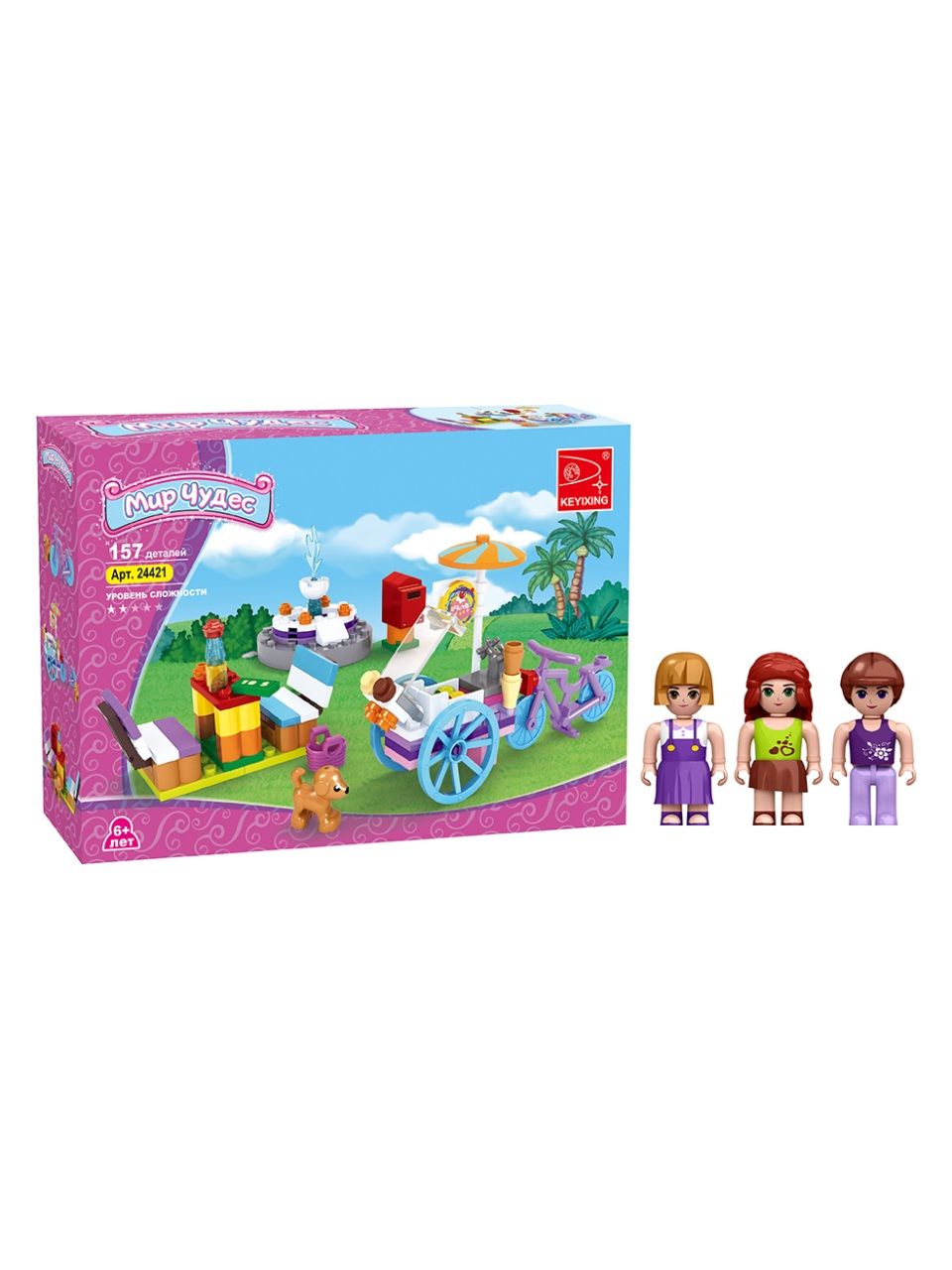 Игровой конструктор Keyixing 24421 МИР ЧУДЕС (157 деталей в наборе)