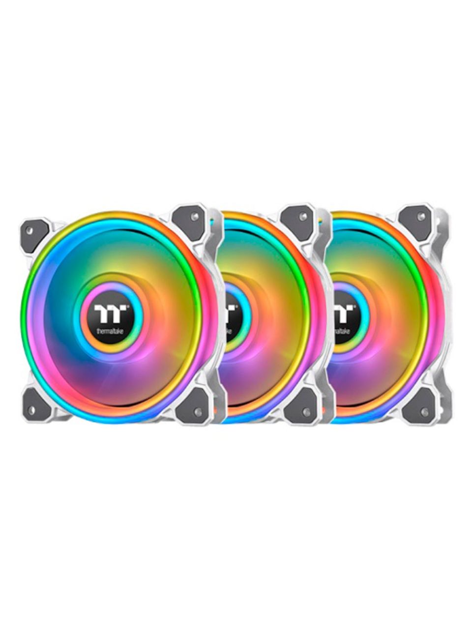 Кулер для компьютерного корпуса Thermaltake Riing Quad 12 RGB White (3-Fan Pack)