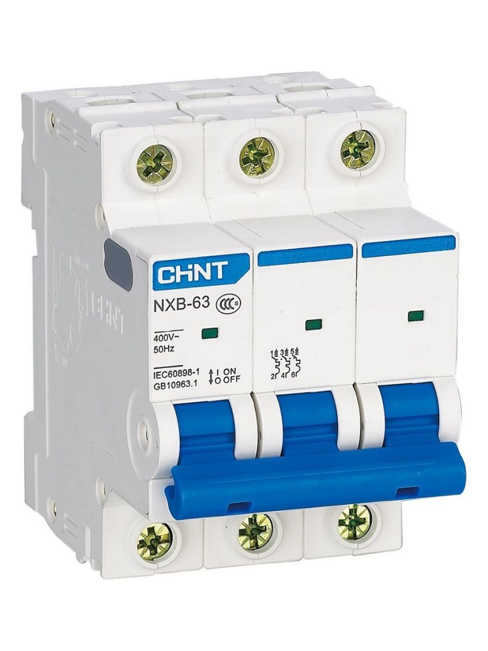 Автоматический выключатель CHINT NXB-63S 3P 6A C 4,5kA