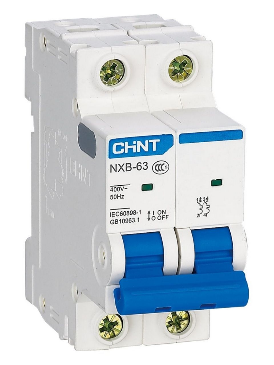 Автоматический выключатель CHINT NXB-63 2P 3A C 6kA